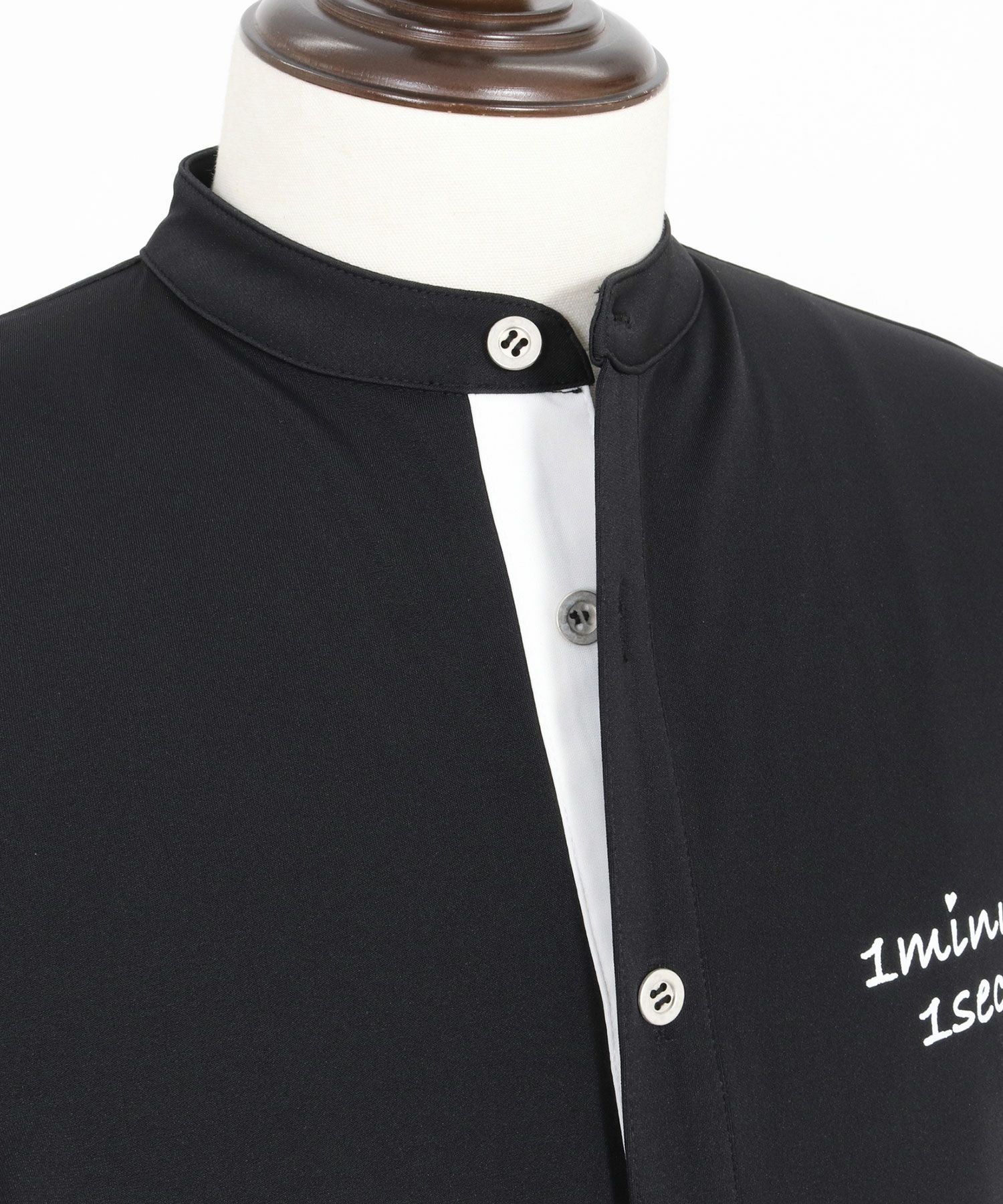 1minute 1second(ワンミニットワンセカンド)】bicolor placket no