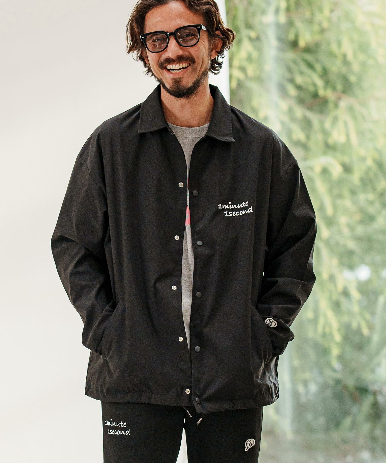 estivo コーチジャケット　メンズM 1minute 1second(ワンミニットワンセカンド)】coach jacket with