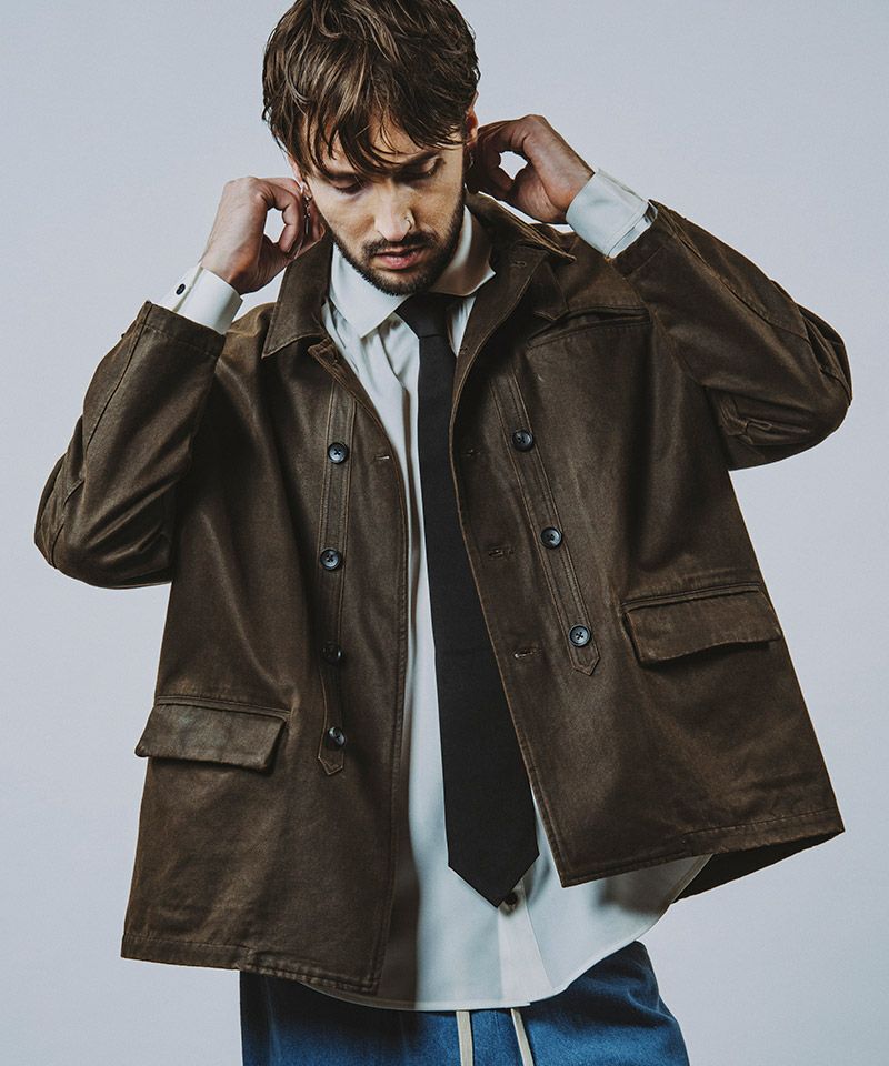 50%OFF【NO ID.(ノーアイディー)】ﾀﾞﾌﾞﾙﾌﾞﾚｽﾄBIGﾜｰｸJKT ジャケット
