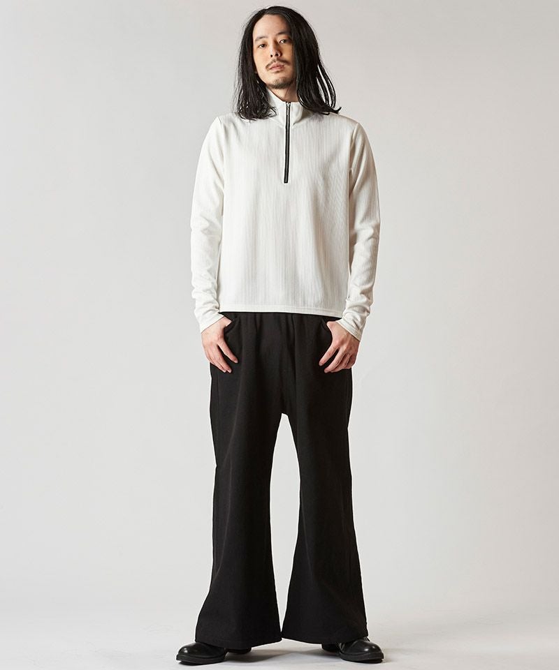 50%OFF【NO ID.(ノーアイディー)】ｽﾘﾑﾌｨｯﾄﾊｰﾌZIP-PO プルオーバー 