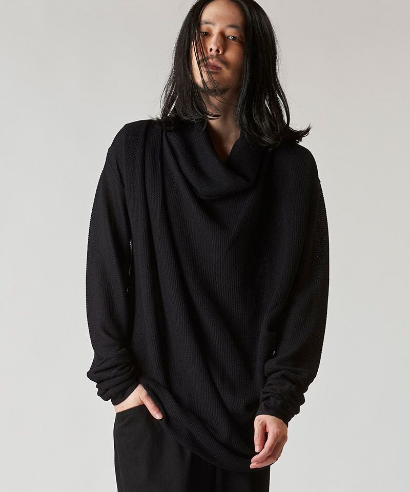 60%OFF【NO ID.(ノーアイディー)】ｵﾌﾀｰﾄﾙﾄﾞﾚｰﾌﾟﾆｯﾄPO プルオーバー