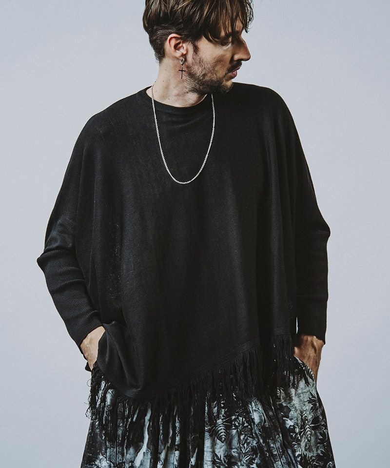 50%OFF【NO ID.(ノーアイディー)】ﾌﾘﾝｼﾞﾆｯﾄBIG-PO プルオーバー(456010 