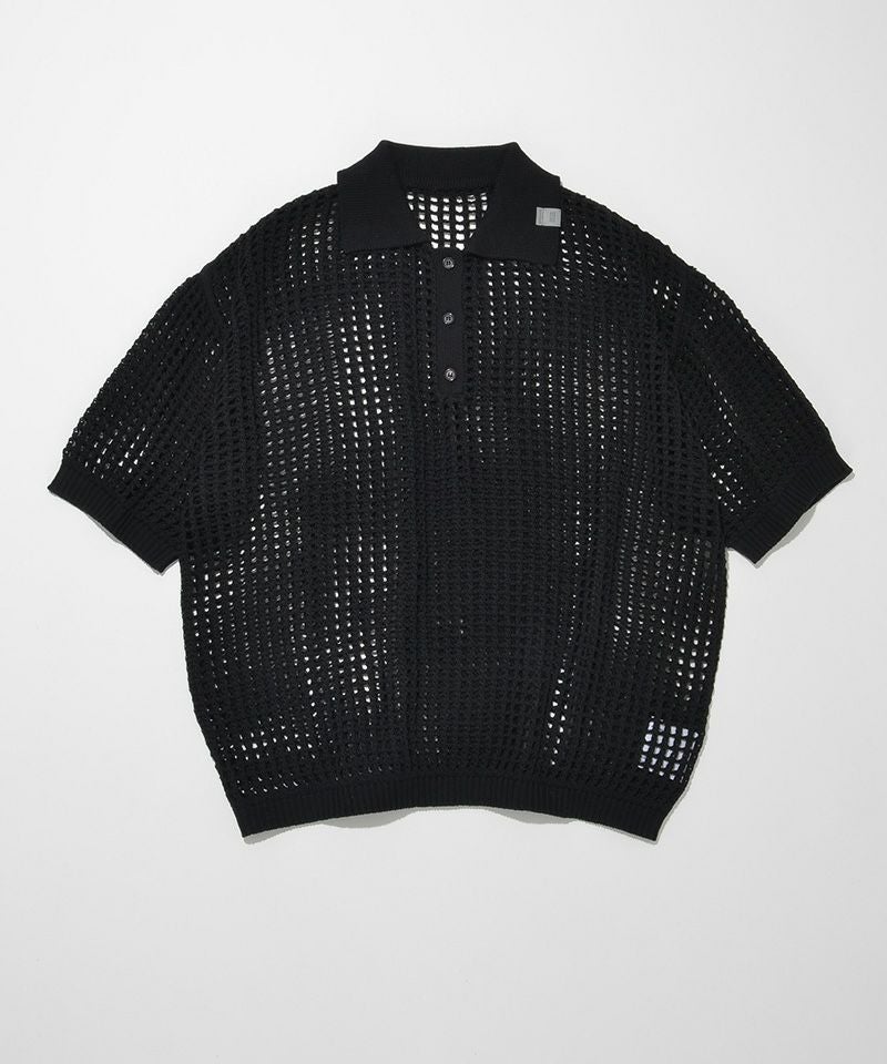 30%OFF【SUPERTHANKS(スーパーサンクス)】Mesh knit polo shirt