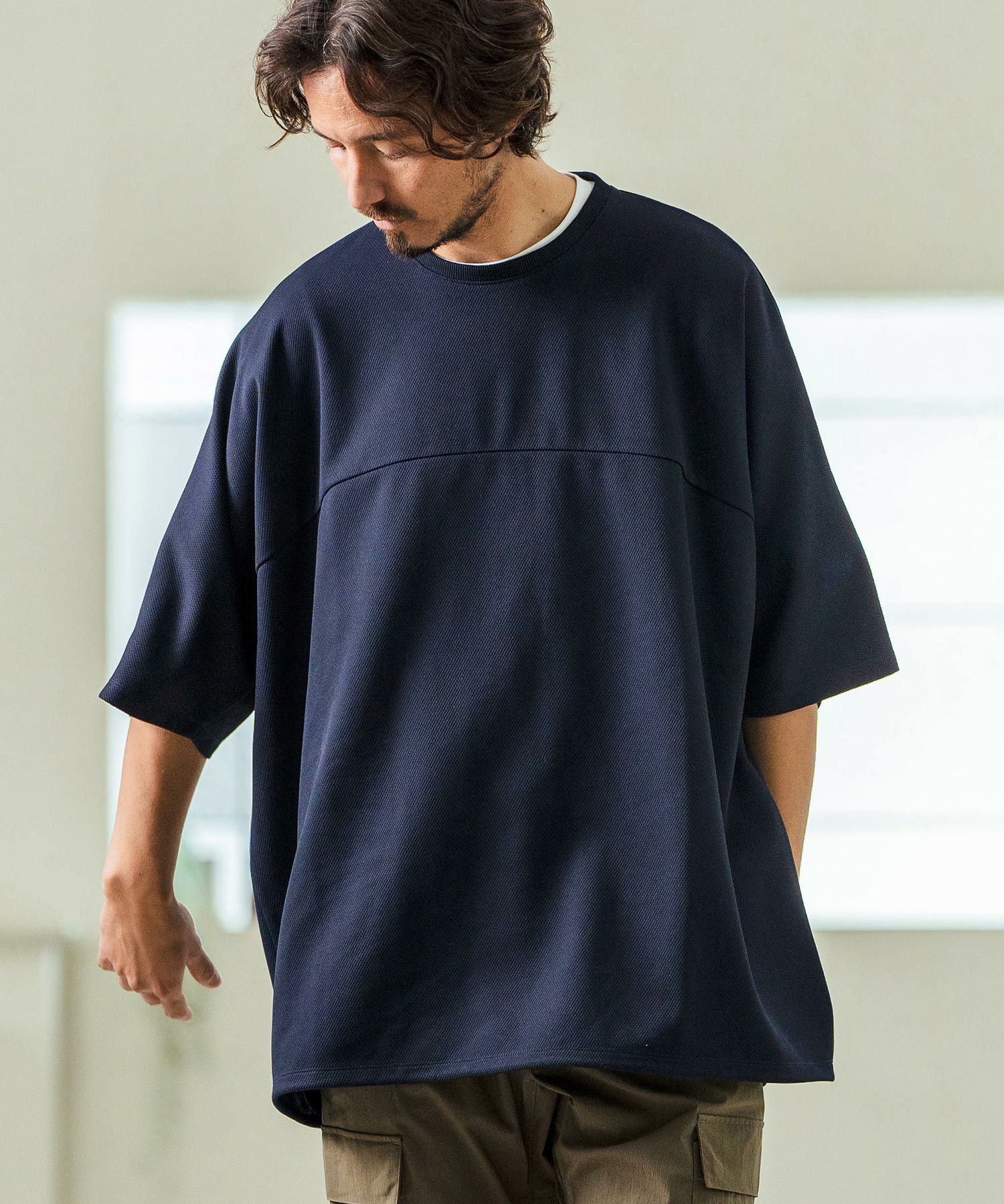 Magine(マージン)】Tricot Mesh Drawcord T-shirts Tシャツ(MGN-251