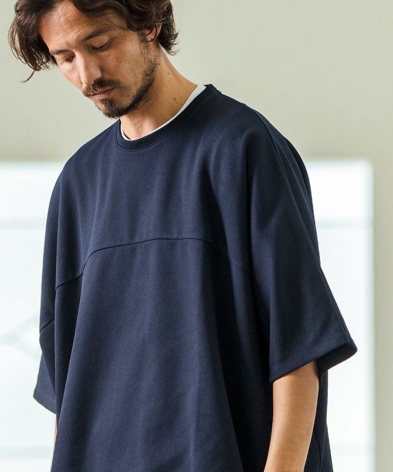 Magine(マージン)】Tricot Mesh Drawcord T-shirts Tシャツ(MGN-251