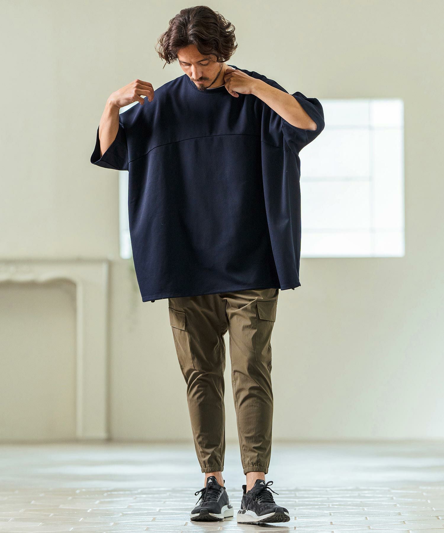Magine(マージン)】Tricot Mesh Drawcord T-shirts Tシャツ(MGN-251