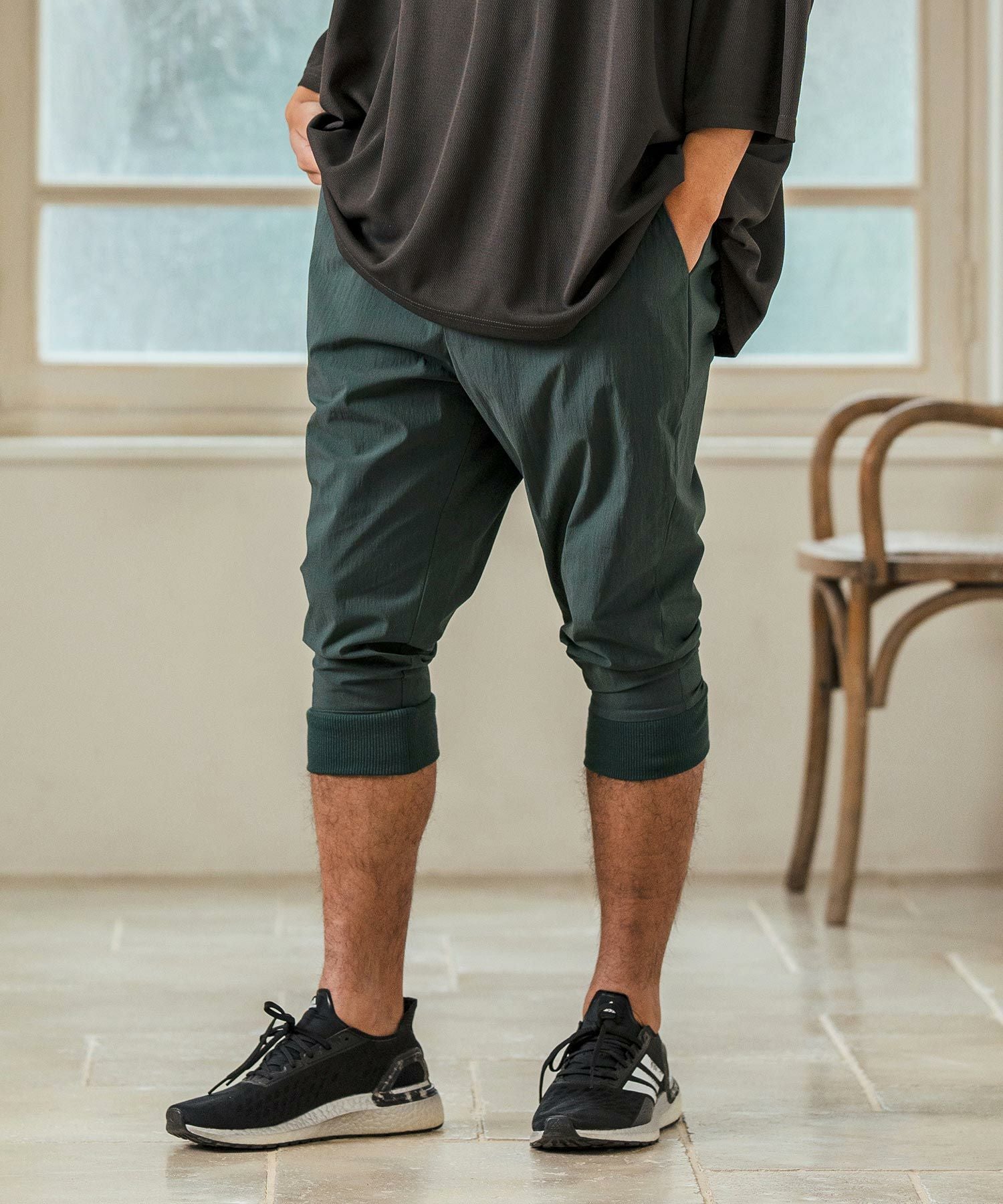 30%OFF【Magine(マージン)】 Stretch Nylon Fabric Cropped Pants