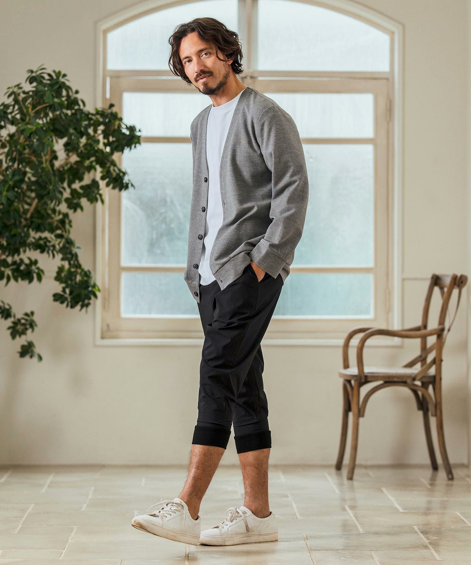 30%OFF【Magine(マージン)】 Stretch Nylon Fabric Cropped Pants