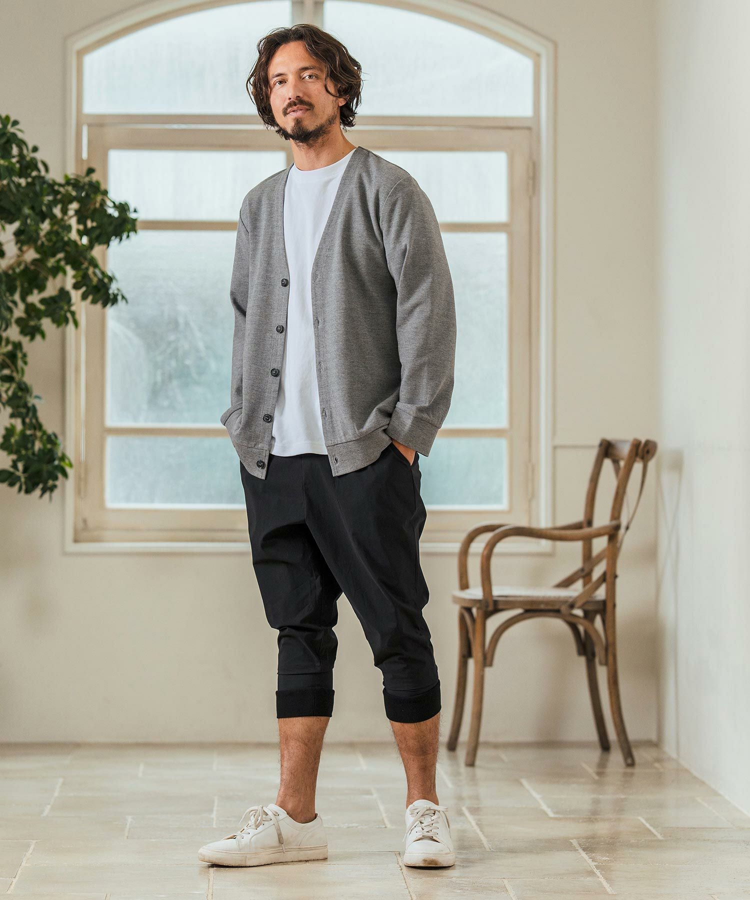 30%OFF【Magine(マージン)】 Stretch Nylon Fabric Cropped Pants