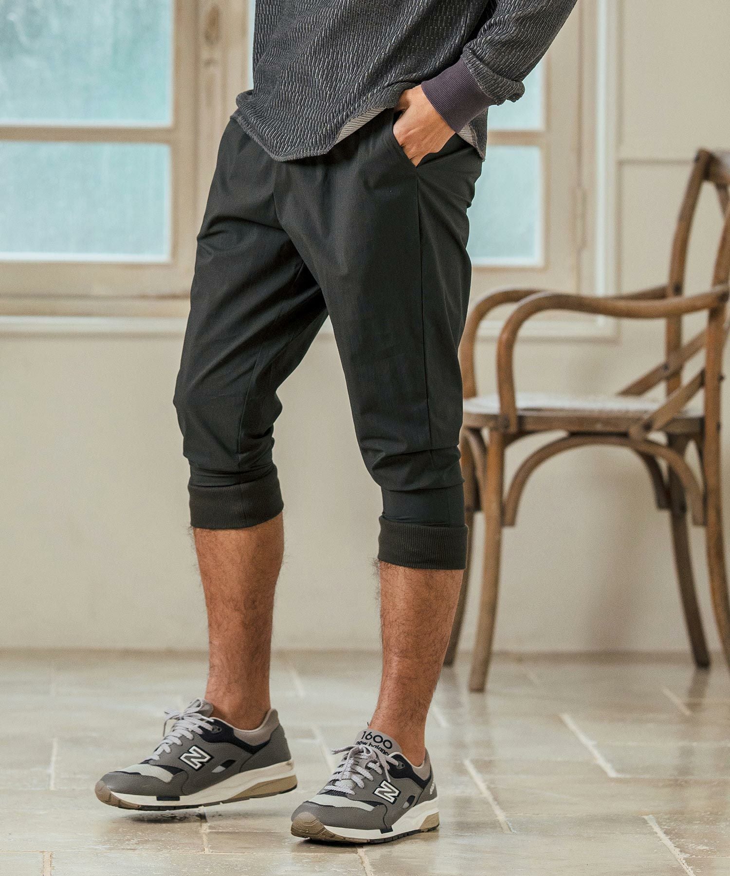 30%OFF【Magine(マージン)】 Stretch Nylon Fabric Cropped Pants