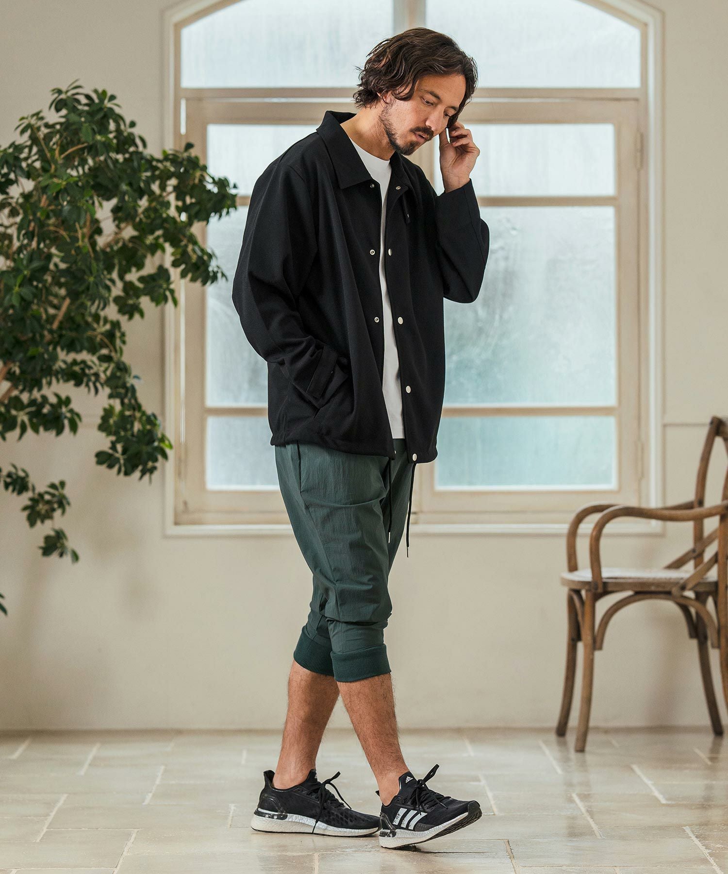30%OFF【Magine(マージン)】 Stretch Nylon Fabric Cropped Pants