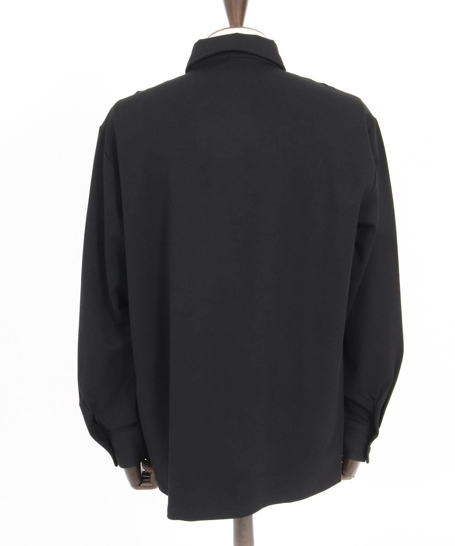 Magine(マージン)】Tricot Twill 3-4 Sleeve Shirts スッキパーカラー
