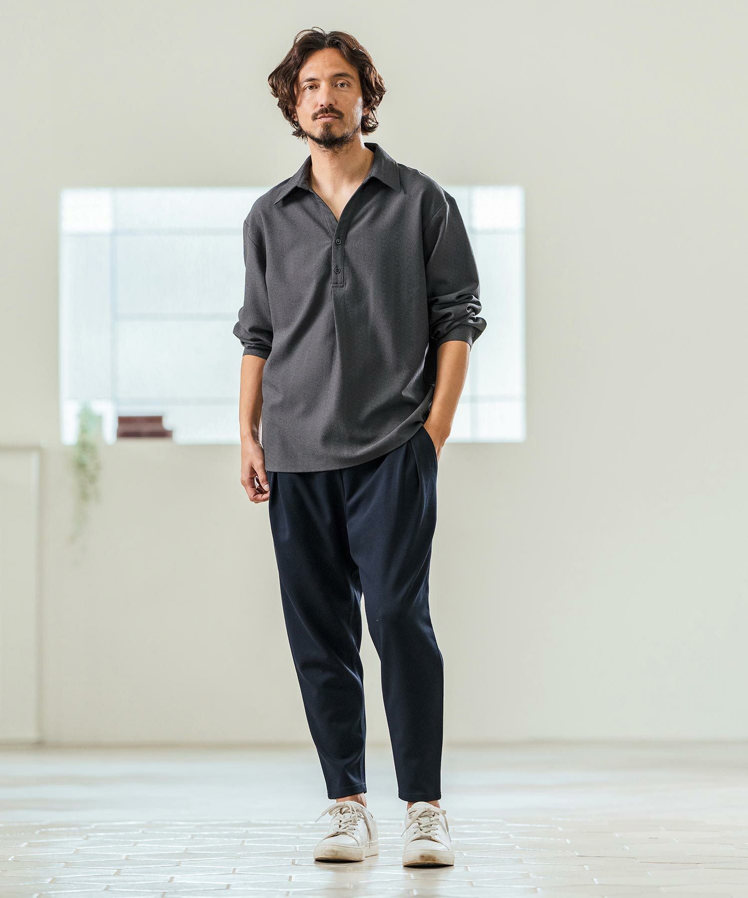 Magine(マージン)】Skipper & Pullover Design Long Sleeve shirts