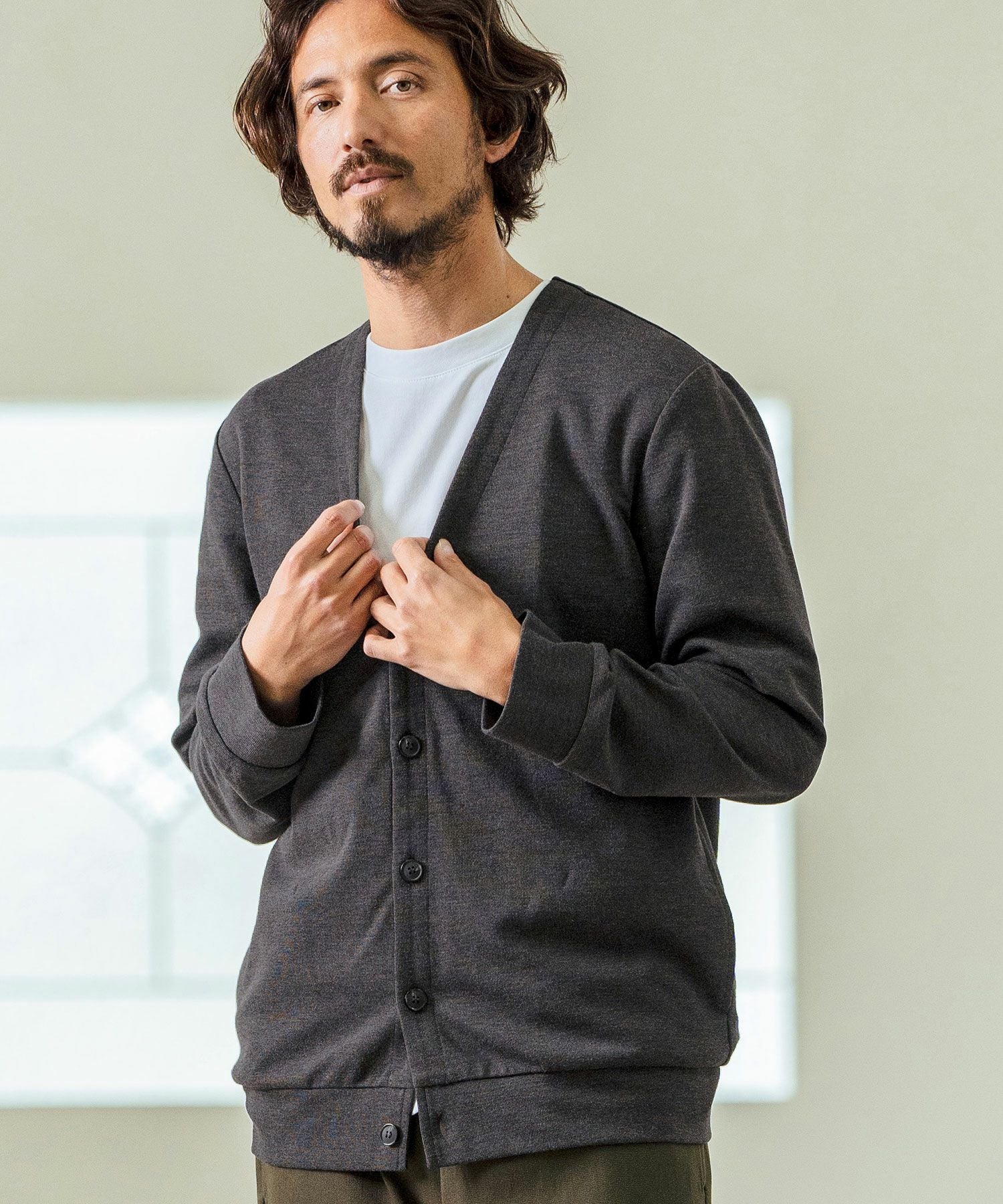 30%OFF【Magine(マージン)】Surf Knit Fabric Cardigan カーディガン