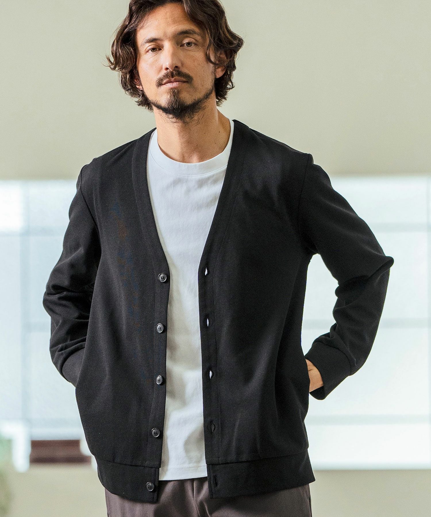30%OFF【Magine(マージン)】Surf Knit Fabric Cardigan カーディガン