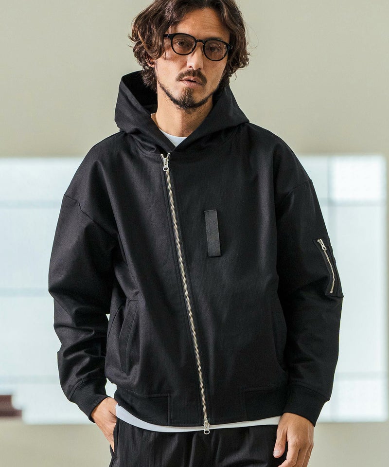 30%OFF【Magine(マージン)】Cotton Jacquard Stretch Fabric Hooded 
