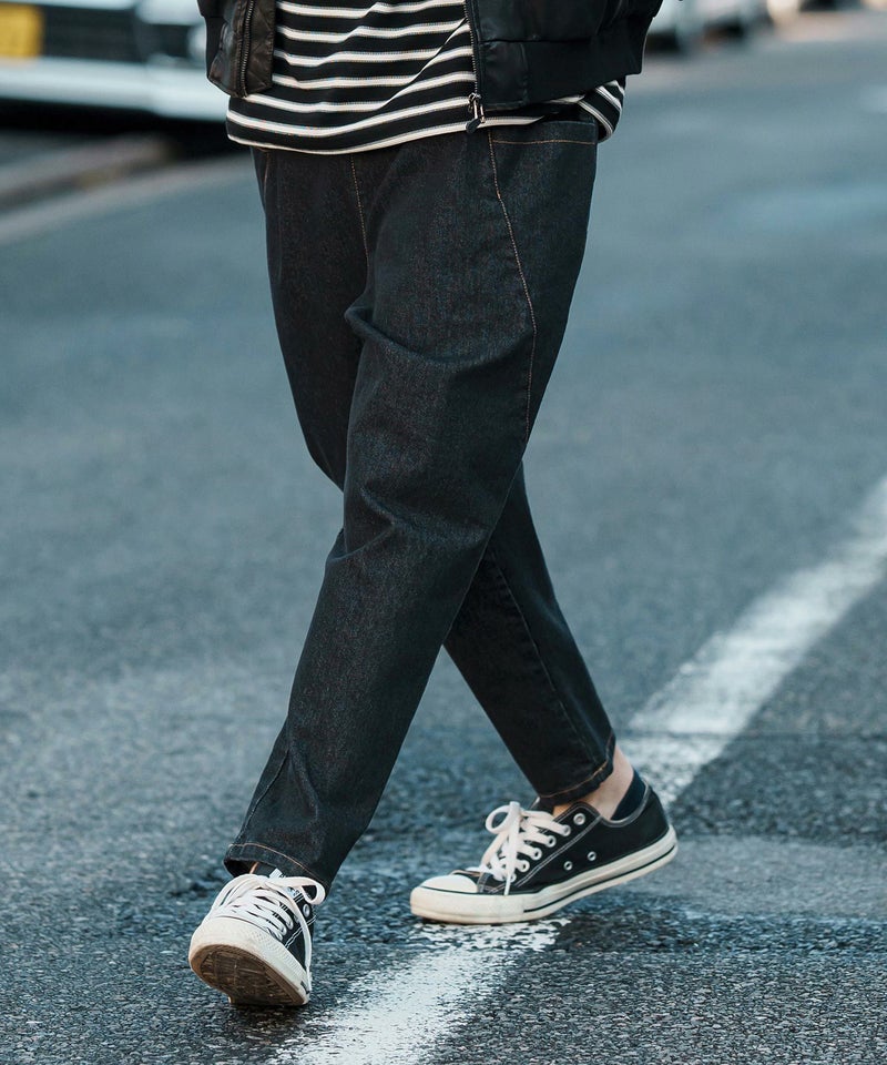 50%OFF【CAMBIO(カンビオ)】Deformed Silhouette Stretch Denim Pants 