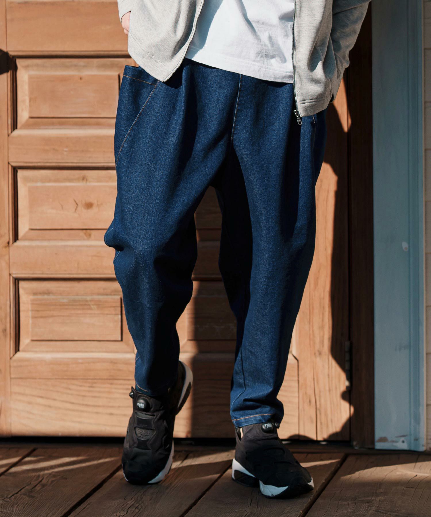 CAMBIO(カンビオ)】Deformed Silhouette Stretch Denim Pants デニム