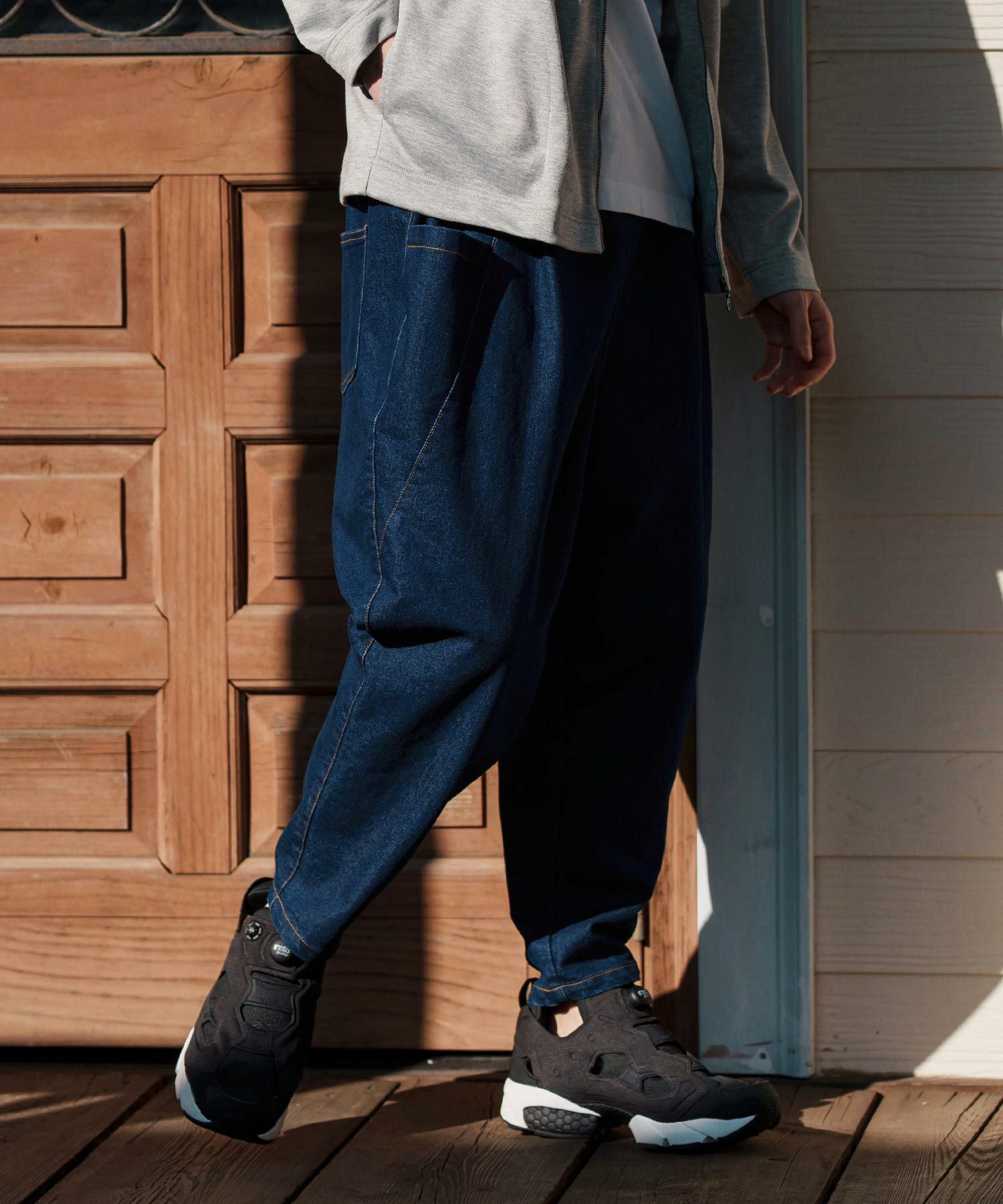 CAMBIO(カンビオ)】Deformed Silhouette Stretch Denim Pants デニム