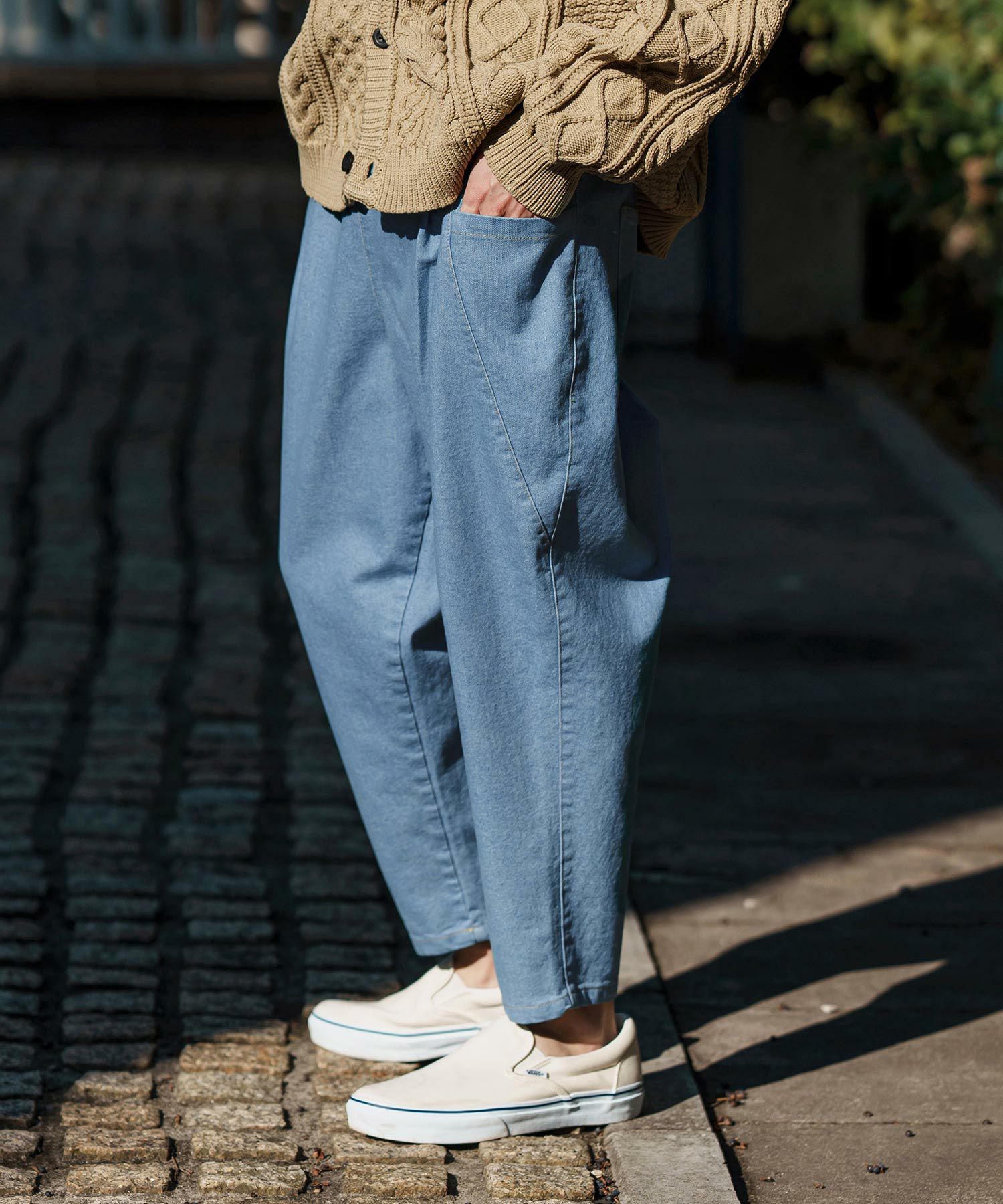 CAMBIO(カンビオ)】Deformed Silhouette Stretch Denim Pants デニム