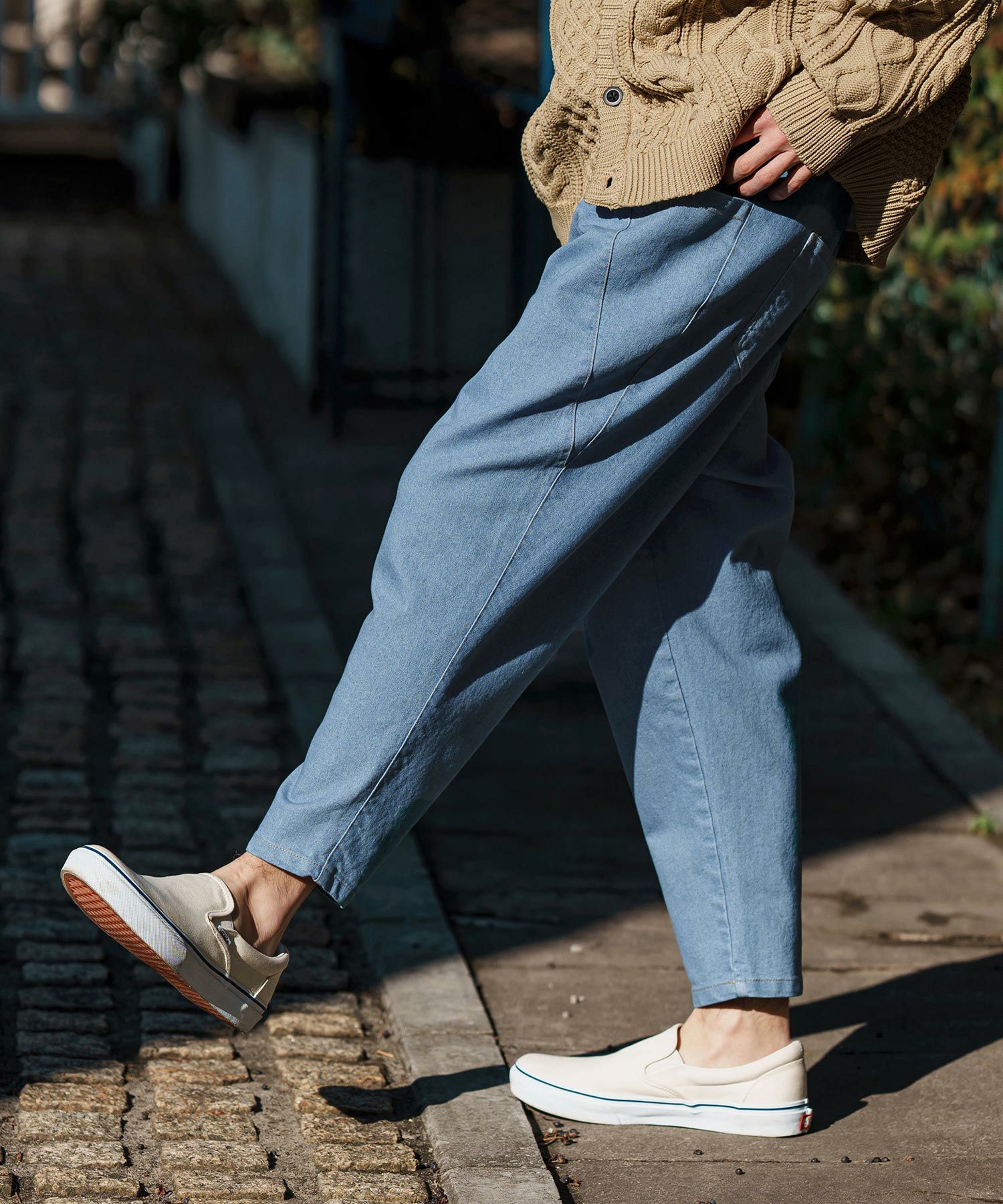 50%OFF【CAMBIO(カンビオ)】Deformed Silhouette Stretch Denim Pants