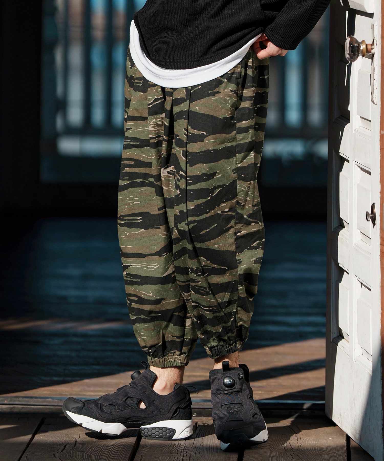 CAMBIO(カンビオ)】Camouflage Ripstop Balloon Jogger Pants