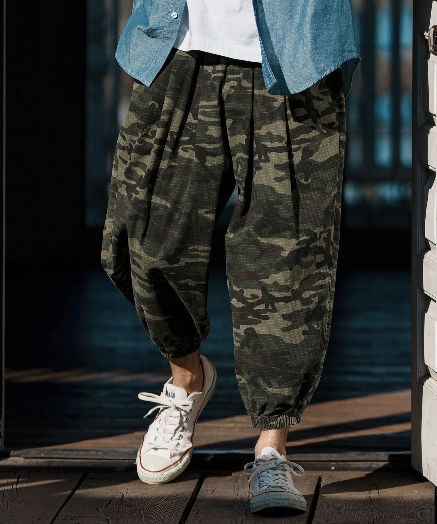 CAMBIO(カンビオ)】Camouflage Ripstop Balloon Jogger Pants