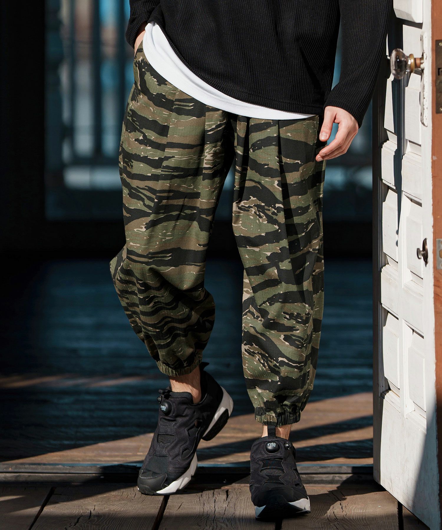 CAMBIO(カンビオ)】Camouflage Ripstop Balloon Jogger Pants