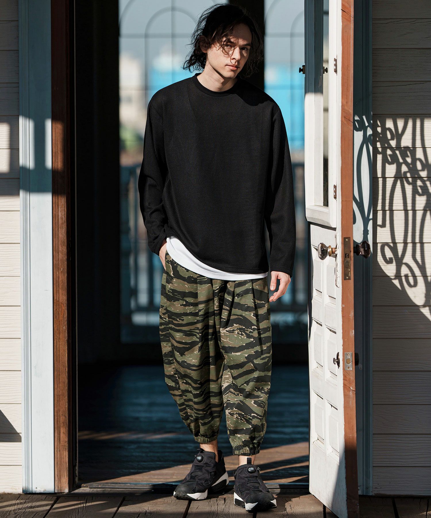 CAMBIO(カンビオ)】Camouflage Ripstop Balloon Jogger Pants
