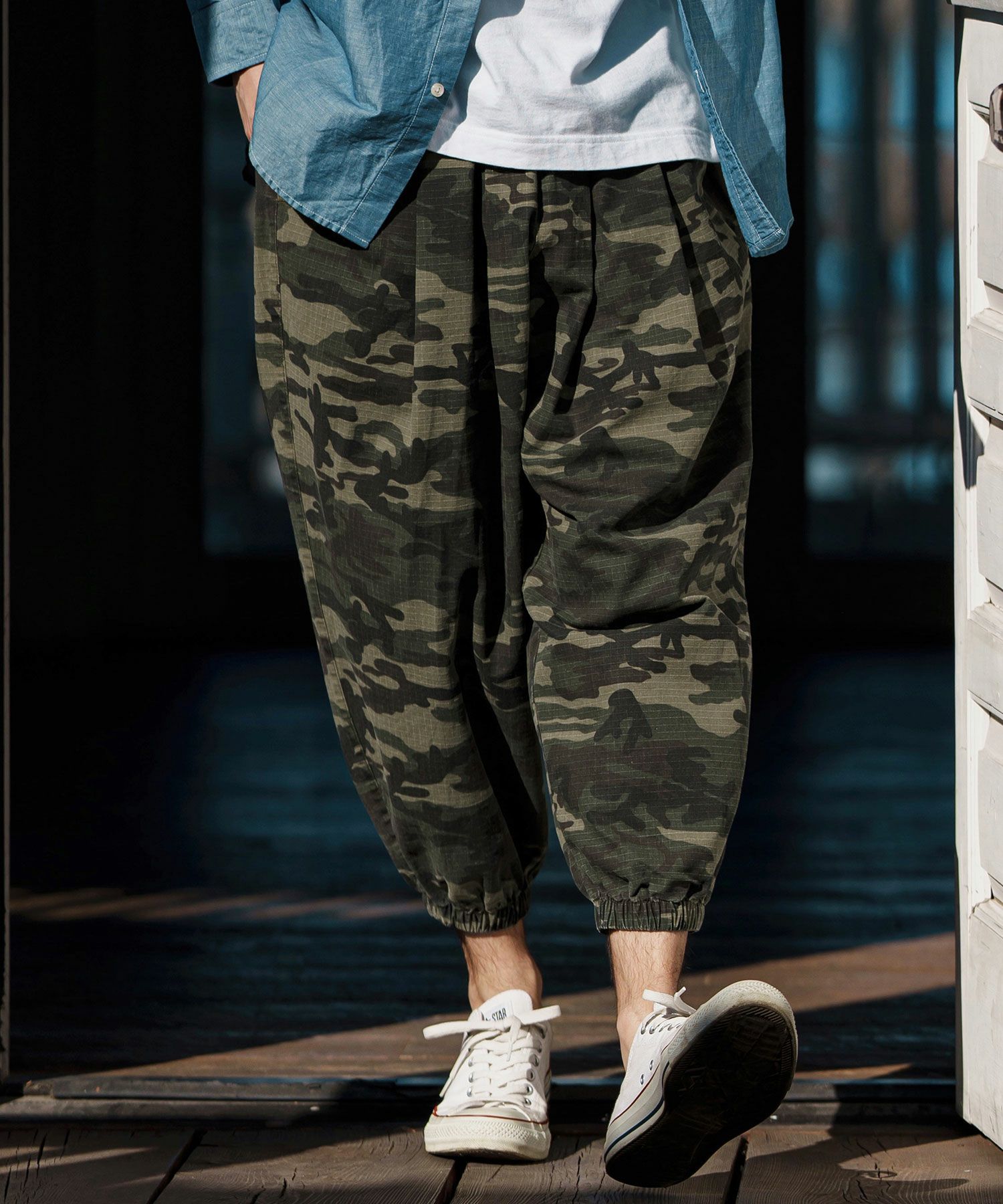 CAMBIO(カンビオ)】Camouflage Ripstop Balloon Jogger Pants