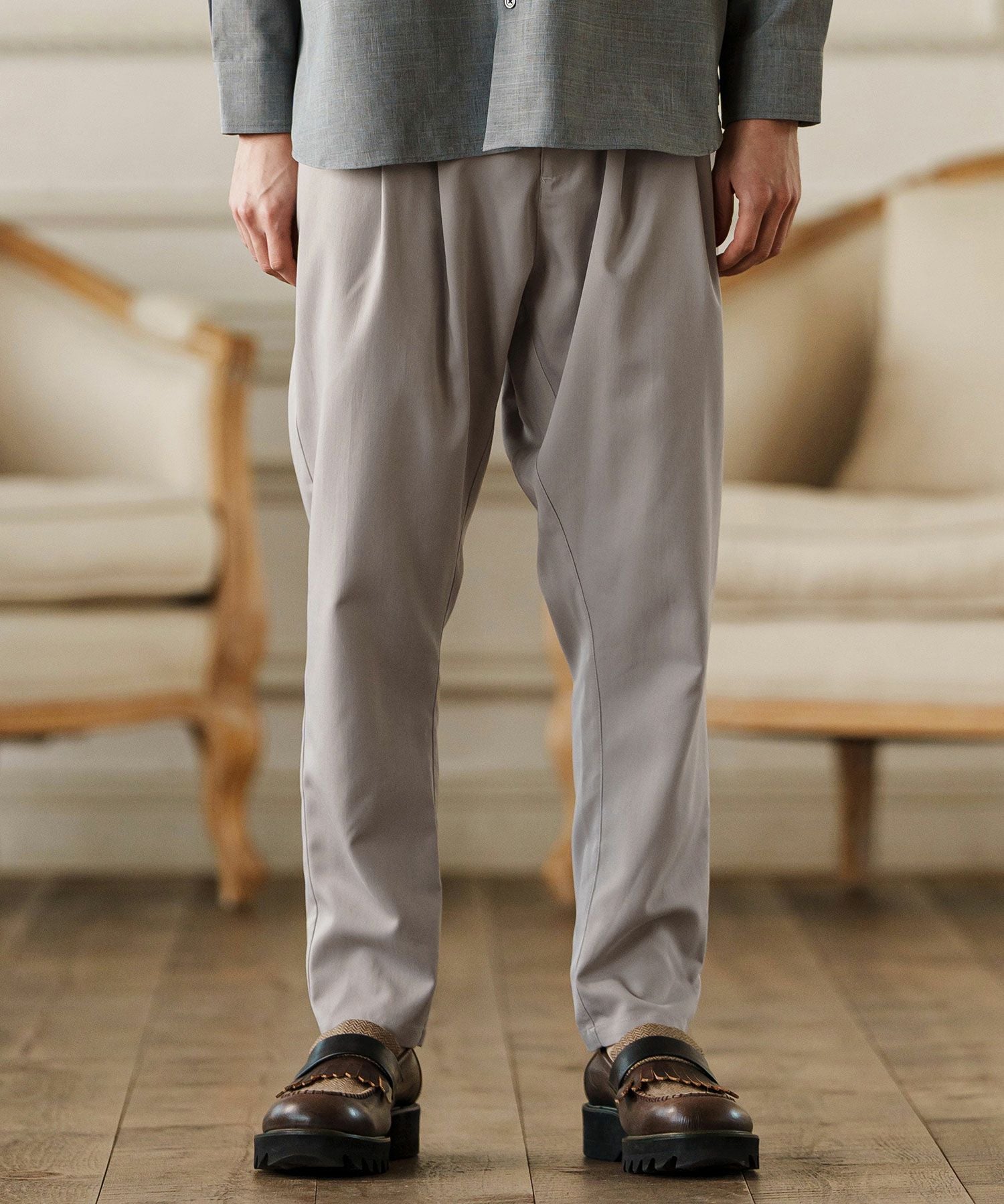 CAMBIO(カンビオ)】Two Tuck Sarrouel Slacks サルエルパンツ
