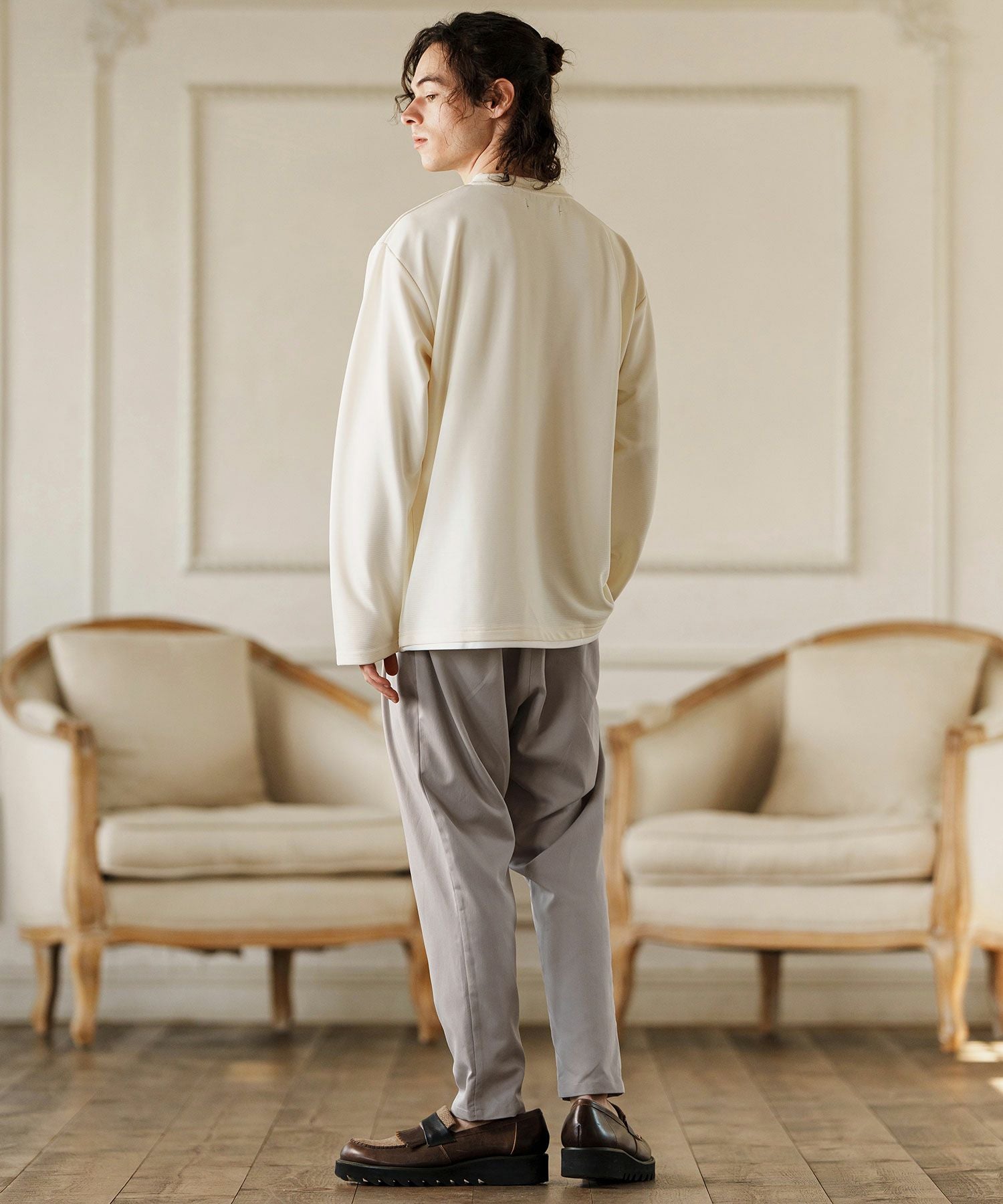 CAMBIO(カンビオ)】Two Tuck Sarrouel Slacks サルエルパンツ