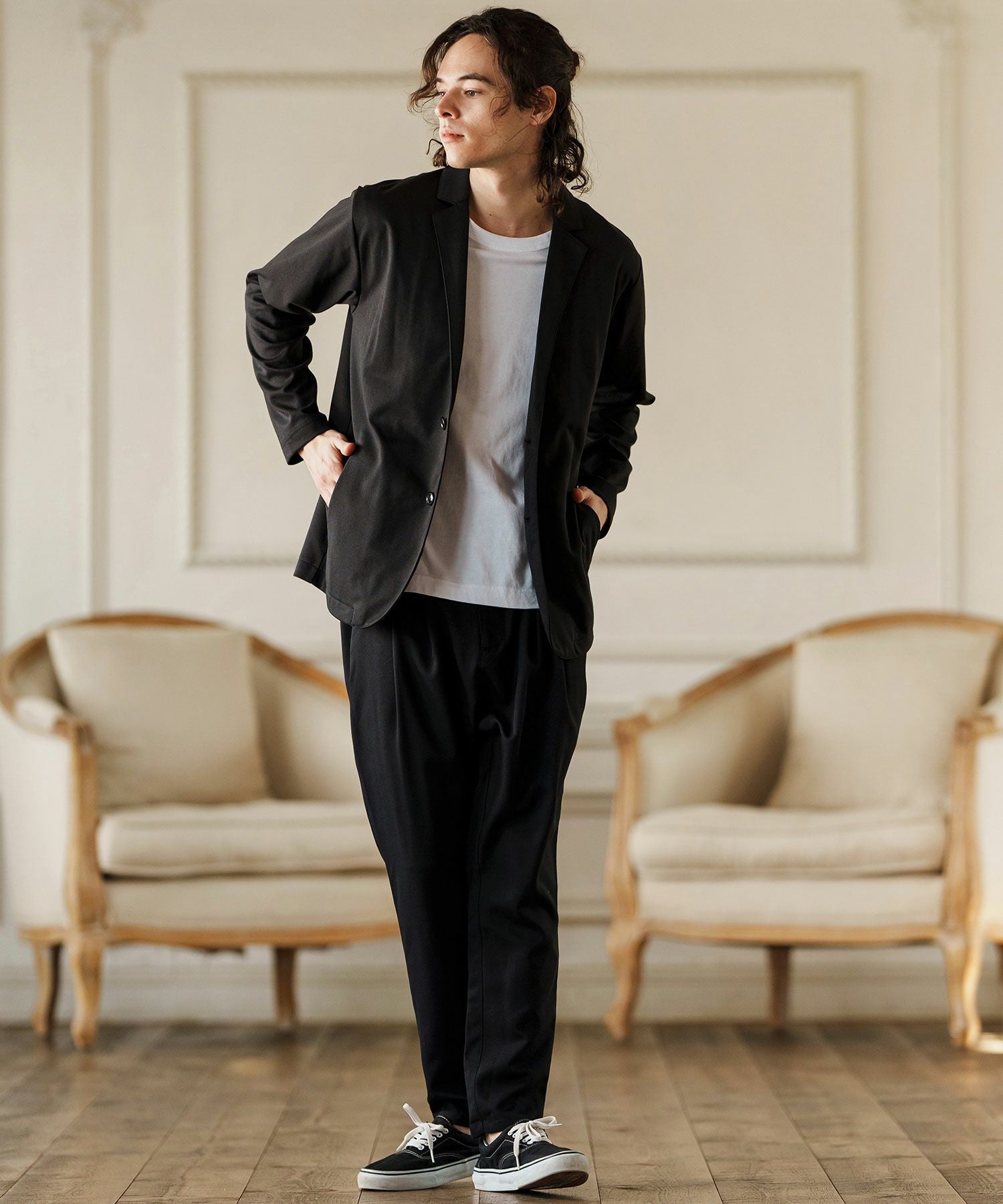 00s archive トルネードマート サルエルパンツ y2k 平成ギャル男 CAMBIO(カンビオ)】Slacks Fabric Sarrouel Pants サルエルパンツ
