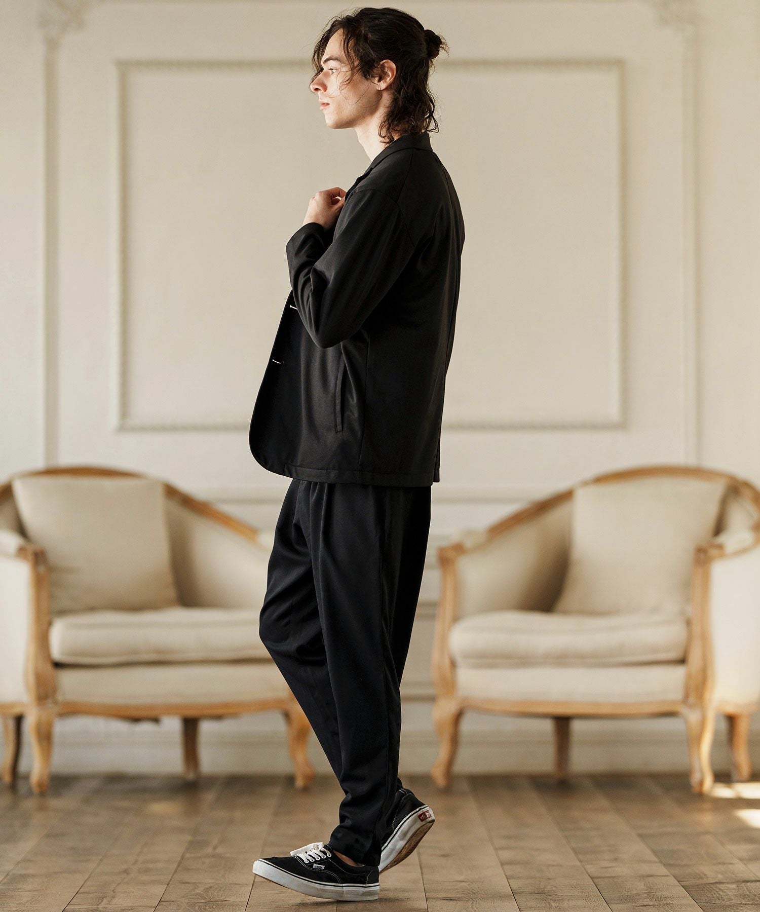CAMBIO(カンビオ)】Two Tuck Sarrouel Slacks サルエルパンツ