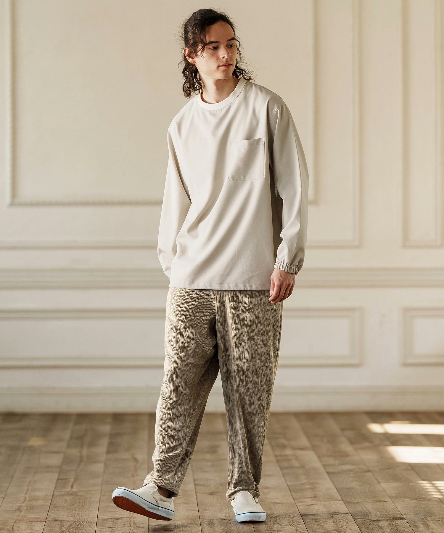 KAPITAL廃盤 アイボリーバルーンパンツ 30%OFF【CAMBIO(カンビオ)】Crape Fabric Balloon pants バルーン