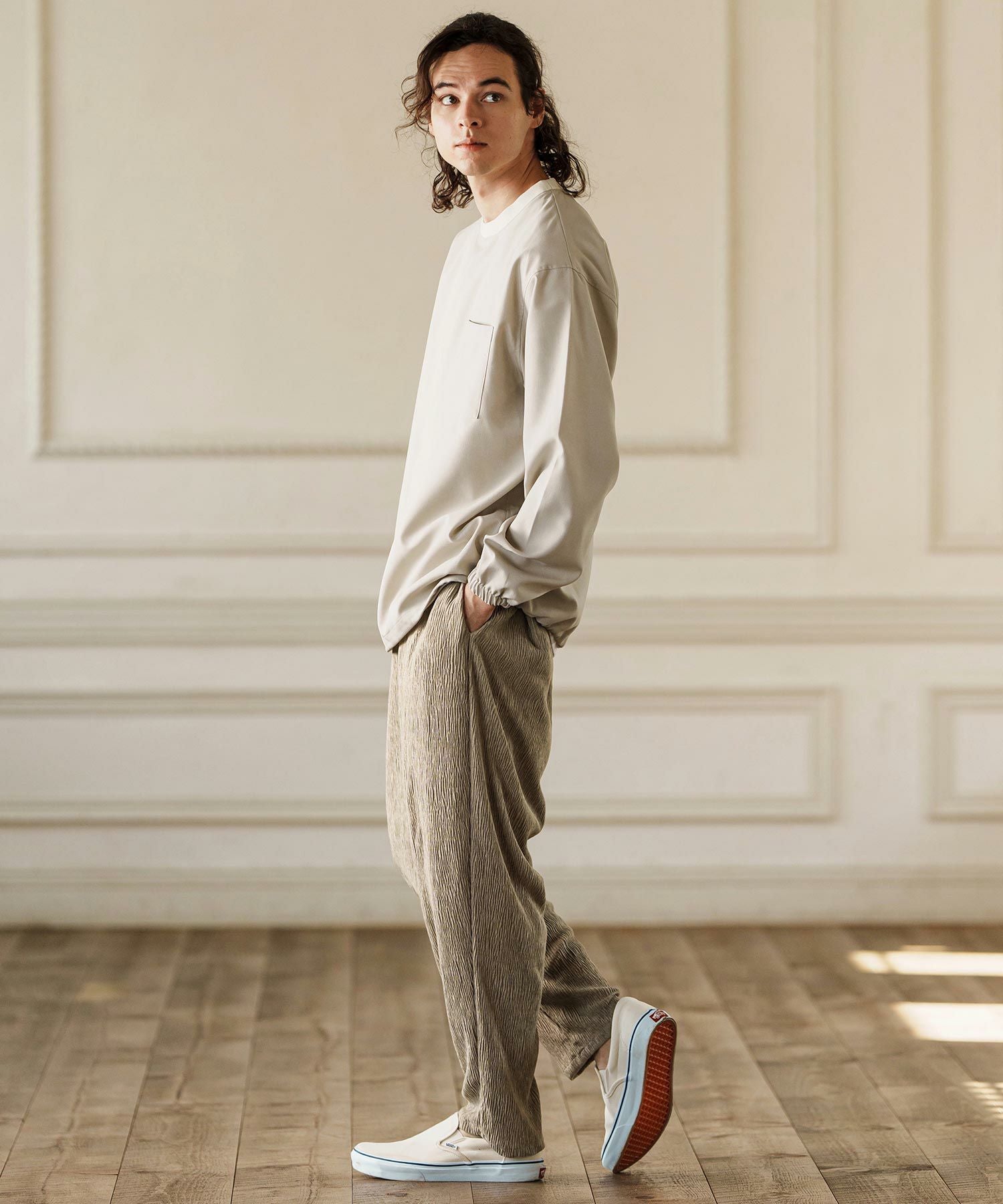 30%OFF【CAMBIO(カンビオ)】Crape Fabric Balloon pants バルーン