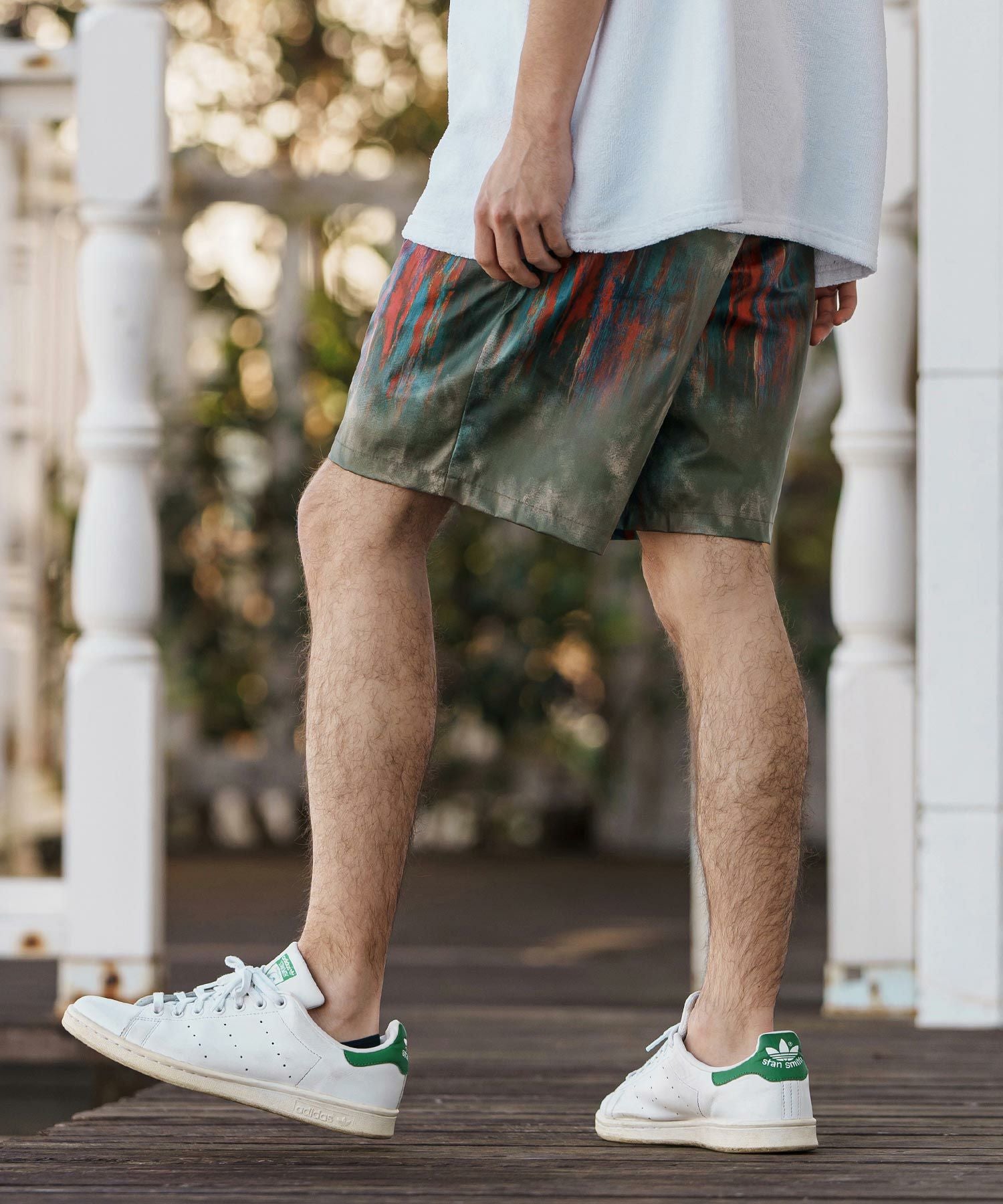 50%OFF【CAMBIO(カンビオ)】Coating Like Graphic short Pants