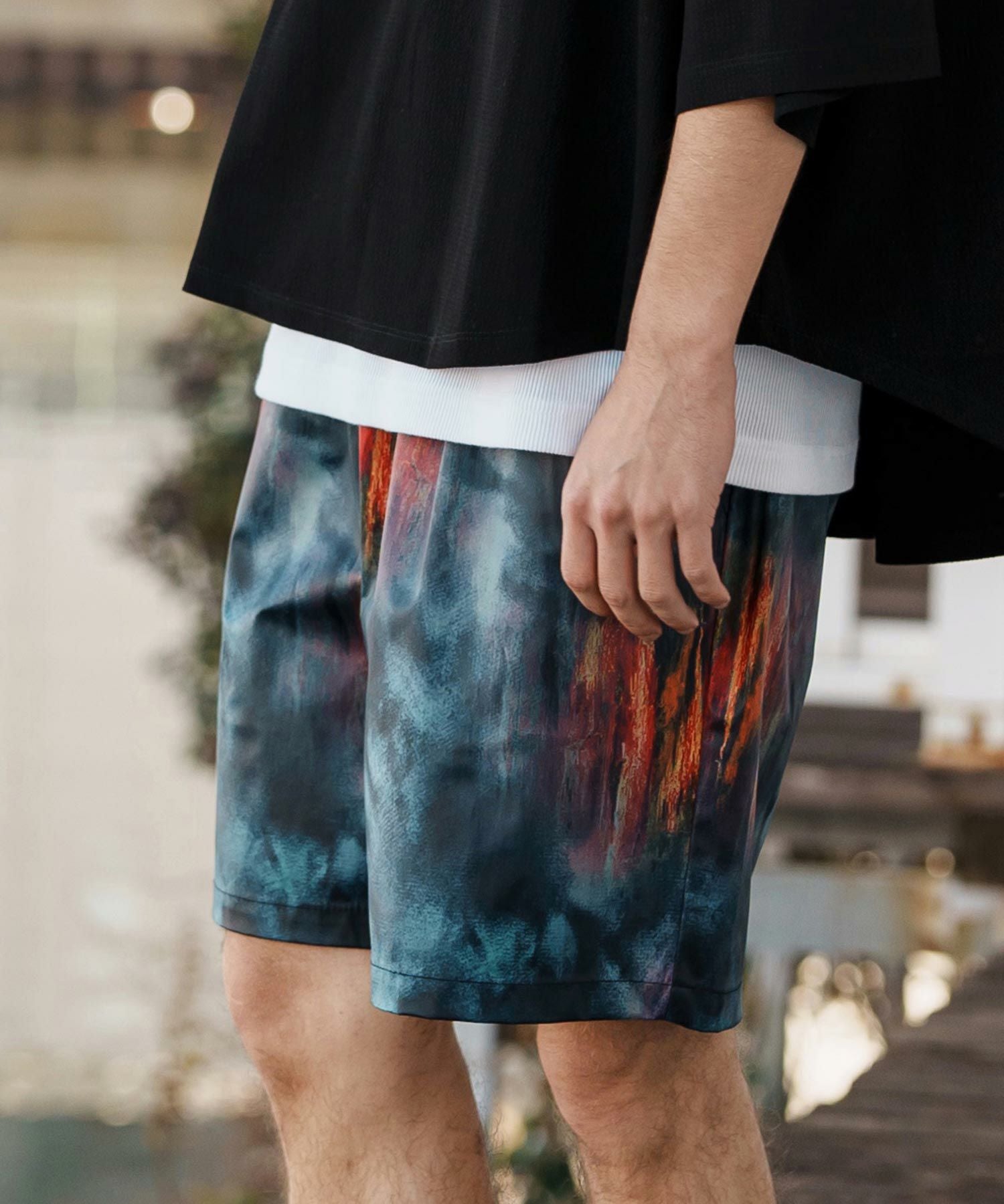 CAMBIO(カンビオ)】Coating Like Graphic short Pants ショートパンツ