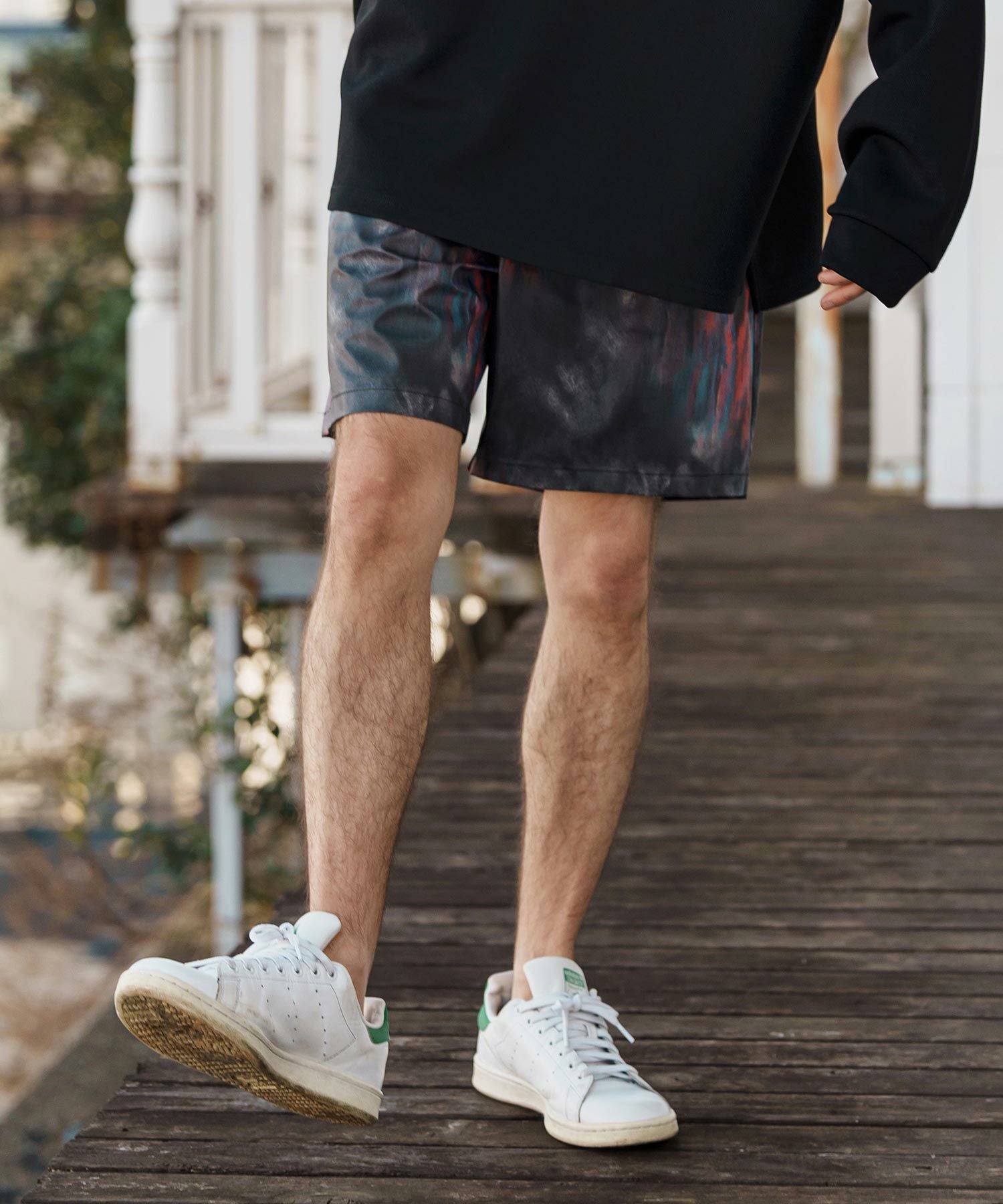 PG ウィンドウパターン ショートパンツ ヴィンテージカモフラタイトショートパンツ ／ Vintage camouflage