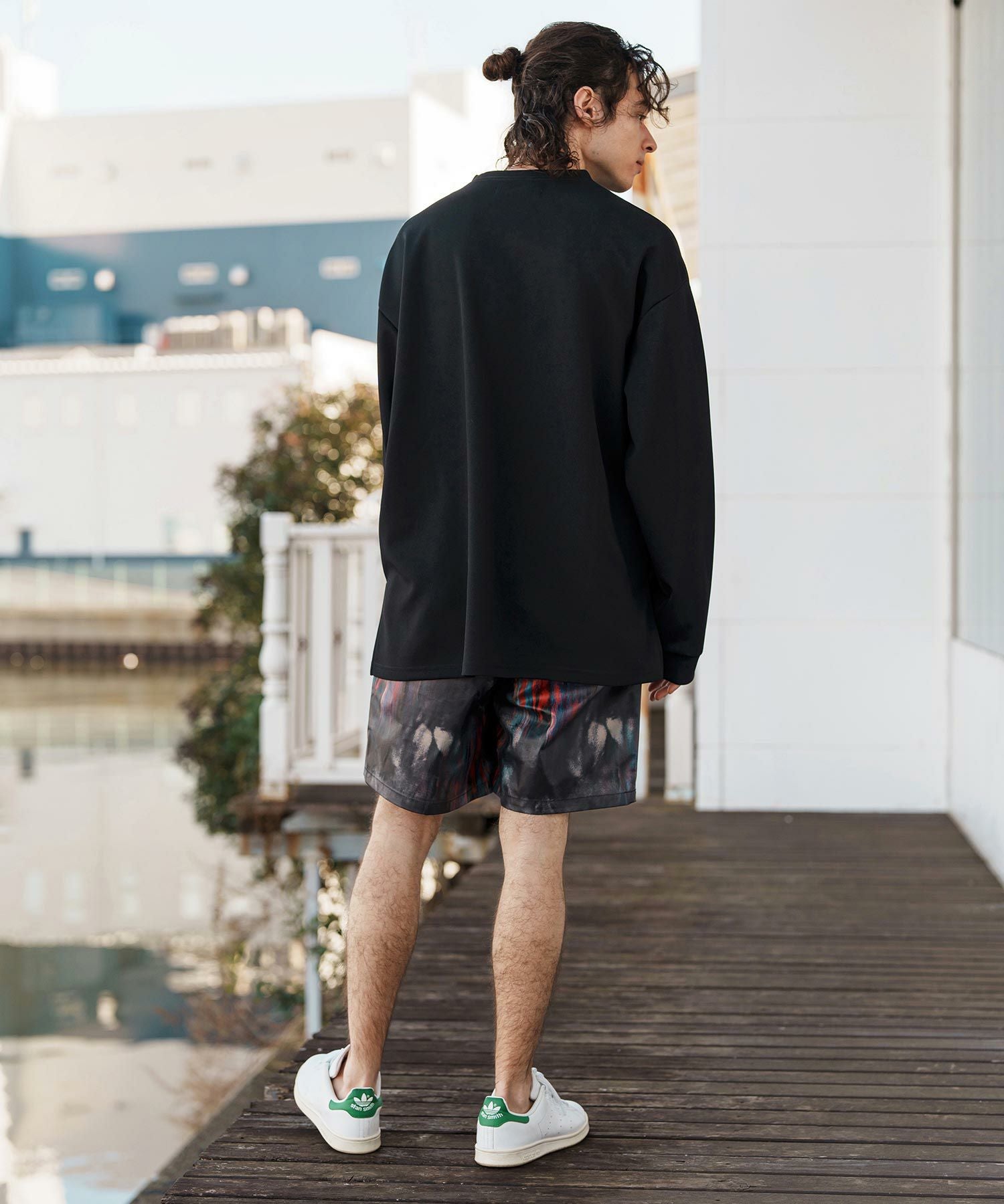 CAMBIO(カンビオ)】Coating Like Graphic short Pants ショートパンツ