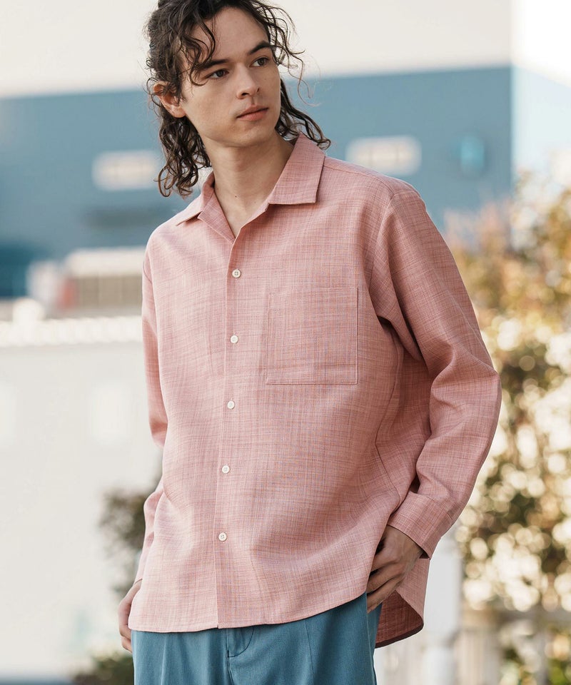 30%OFF【CAMBIO(カンビオ)】 テックキャンバスレギュラーカラーシャツ 