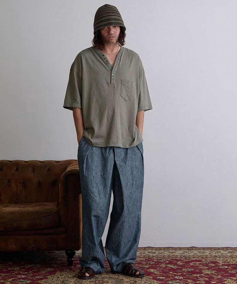EGO TRIPPING(エゴトリッピング)】QUENCH ヘンリーネックTシャツ