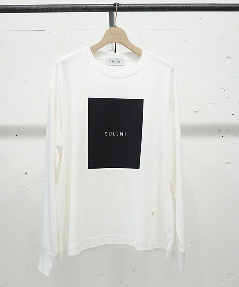 50%OFF【CULLNI(クルニ)】Cotton Jersey Box Logo Print Long Sleeve