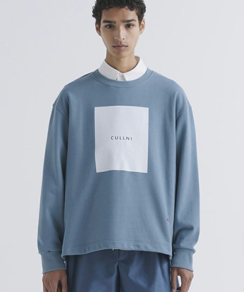50%OFF【CULLNI(クルニ)】Cotton Jersey Box Logo Print Long Sleeve 