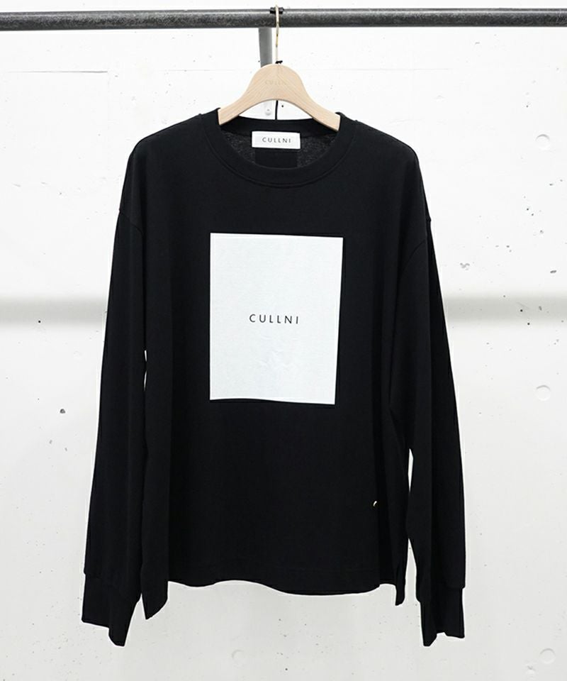50%OFF【CULLNI(クルニ)】Cotton Jersey Box Logo Print Long Sleeve
