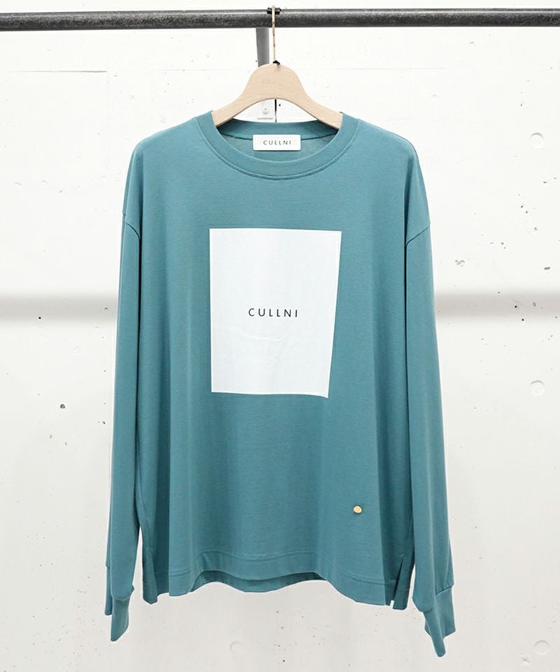 50%OFF【CULLNI(クルニ)】Cotton Jersey Box Logo Print Long Sleeve