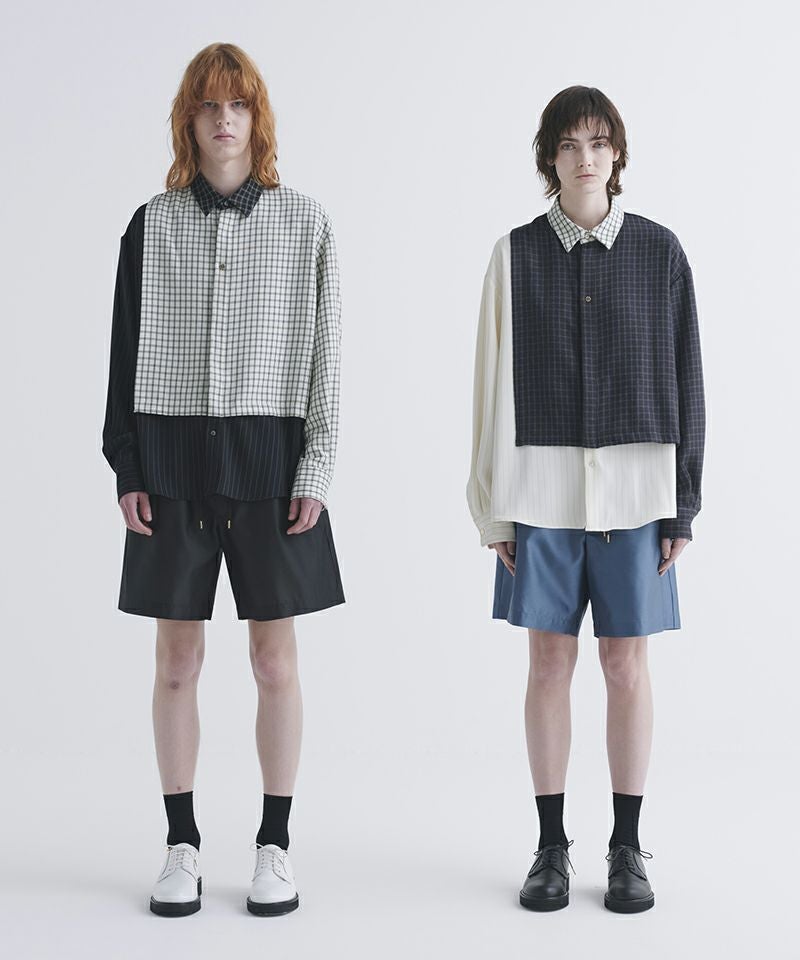 30%OFF【CULLNI(クルニ)】Check Asymmetrical Stripe Long Sleeve