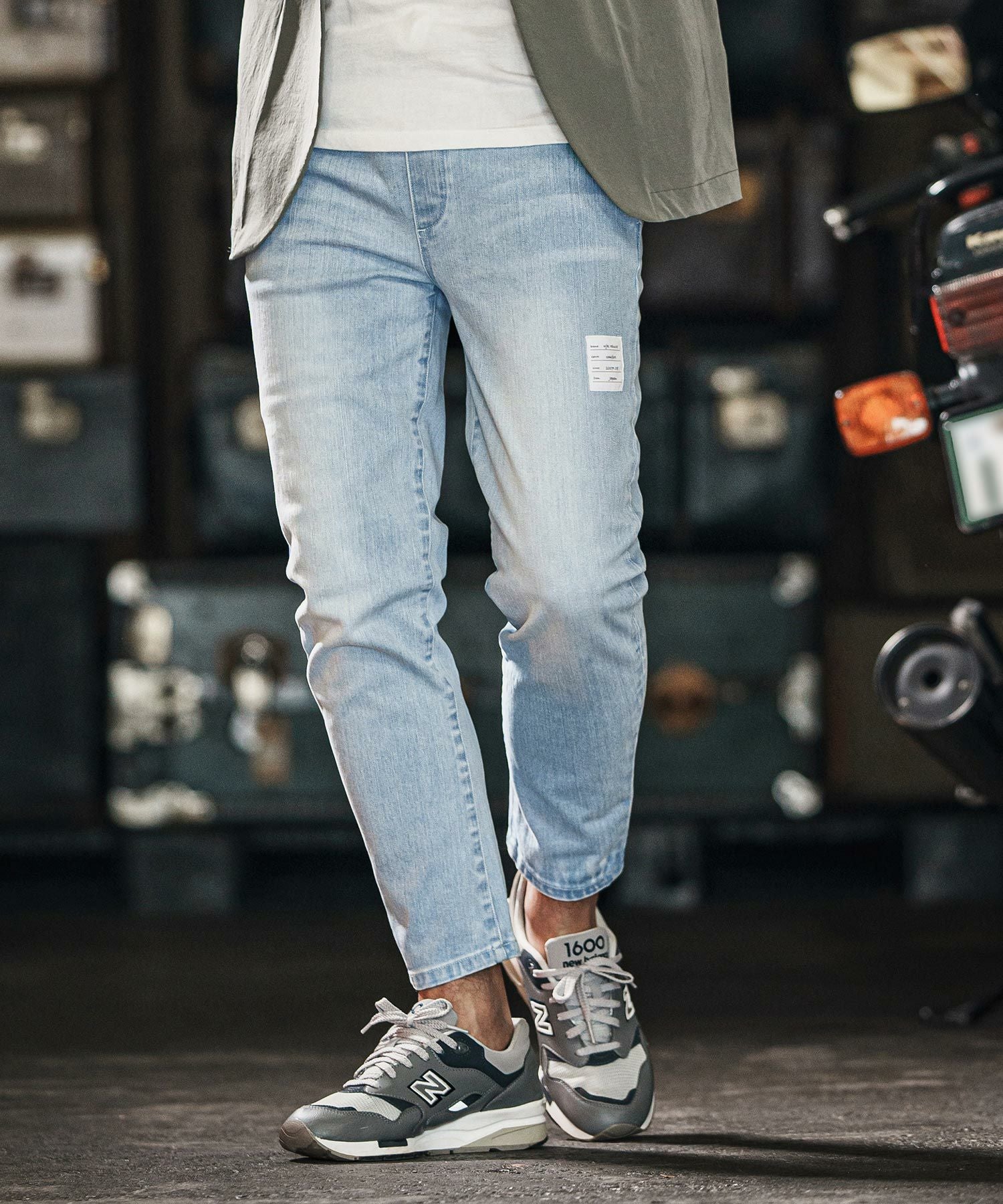 パンツ namesake24ssPrince criklewashjeans wjk reluxe】tight knit denim tapered easy pants デニムイージー