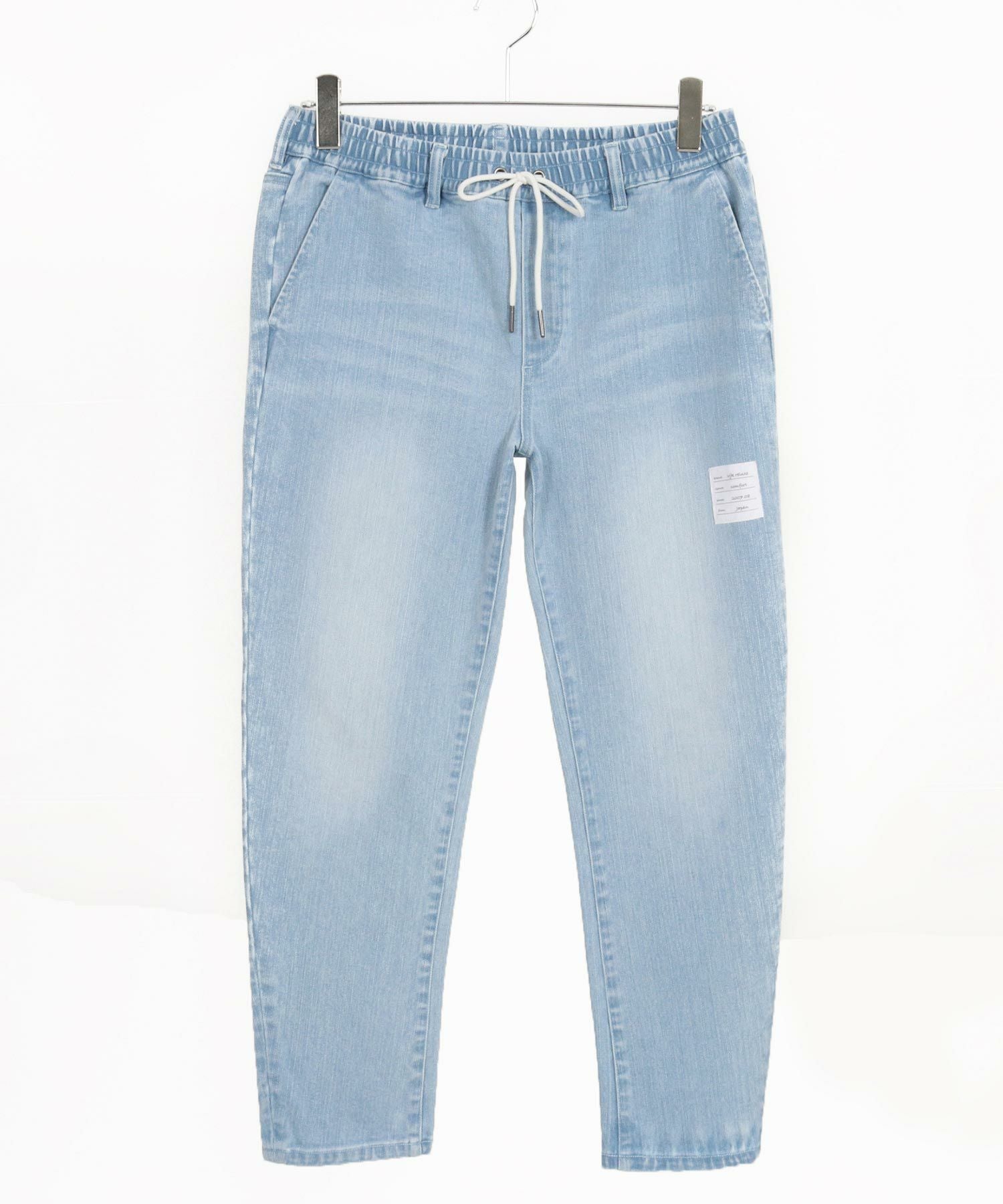 wjk reluxe】tight knit denim tapered easy pants デニムイージー