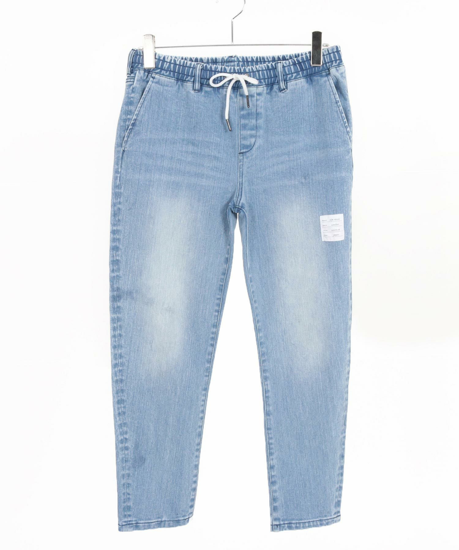 wjk reluxe】tight knit denim tapered easy pants デニムイージー
